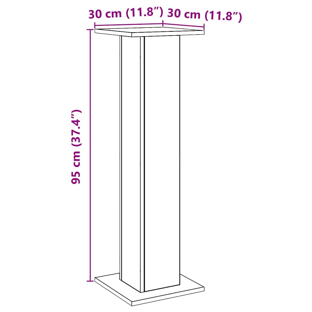 Speaker Stands 2 pcs Artisan Oak 30x30x95 cm Engineered Wood