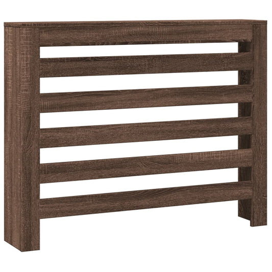 Radiator Cover Brown Oak 104 x 20 x 82 cm Engineered Wood