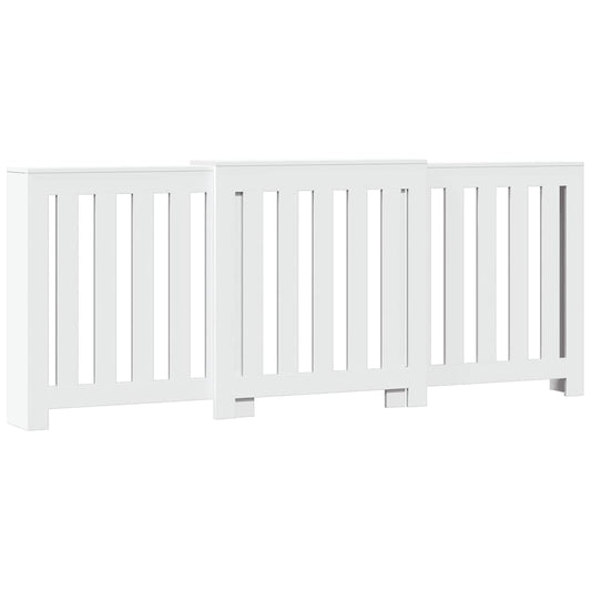 Radiator Cover White 205 x 21.5 x 83.5 cm Engineered Wood