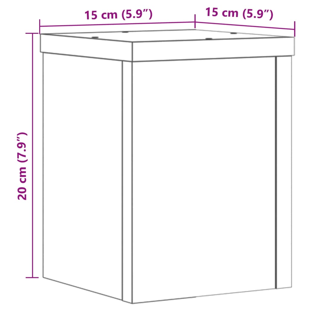 Plant Stand 2 pcs White 15 x 15 x 20 cm Engineered Wood