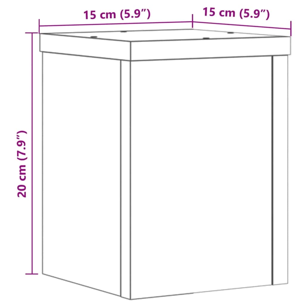 Plant Stand 2 pcs Oak 15 x 15 x 20 cm Engineered Wood