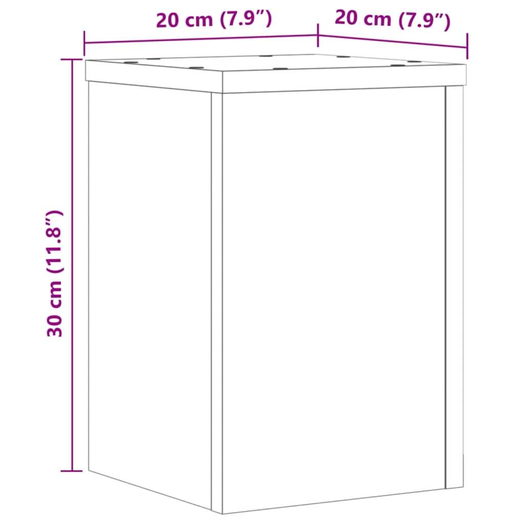 Plant Stand 2 pcs Oak 20 x 20 x 30 cm Engineered Wood