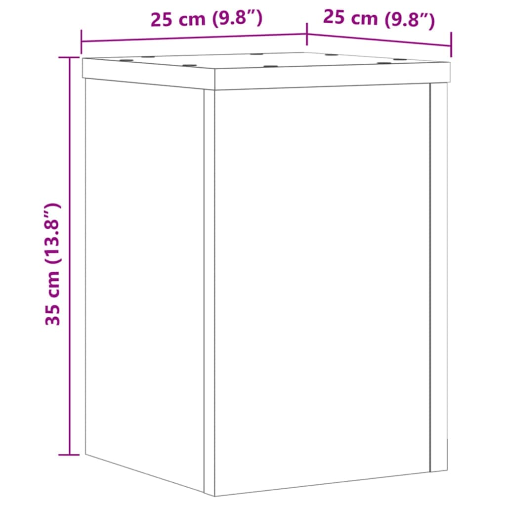 Plant Stand 2 pcs Oak 25 x 25 x 35 cm Engineered Wood