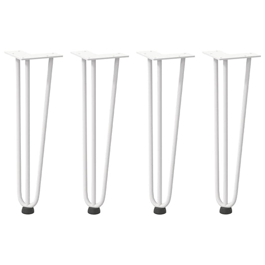 Hairpin Legs for Coffee Table 4 pcs White 42 cm Solid Steel