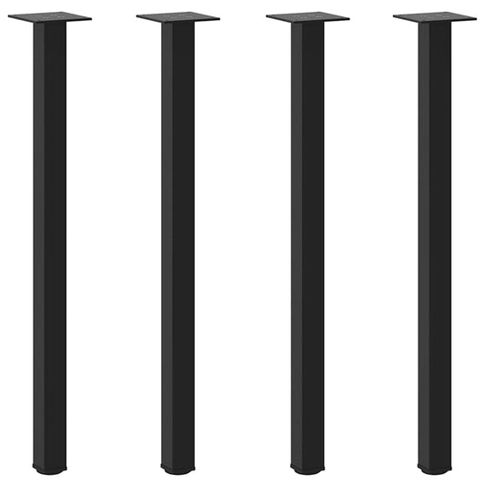 Console Table Legs 4 pcs Black 72-74 cm Steel
