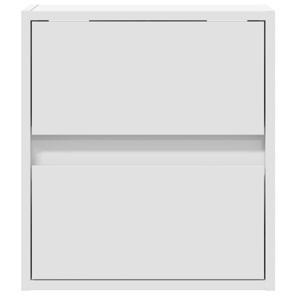 TV Wall Cabinet with LED Lights White 41x31x45 cm