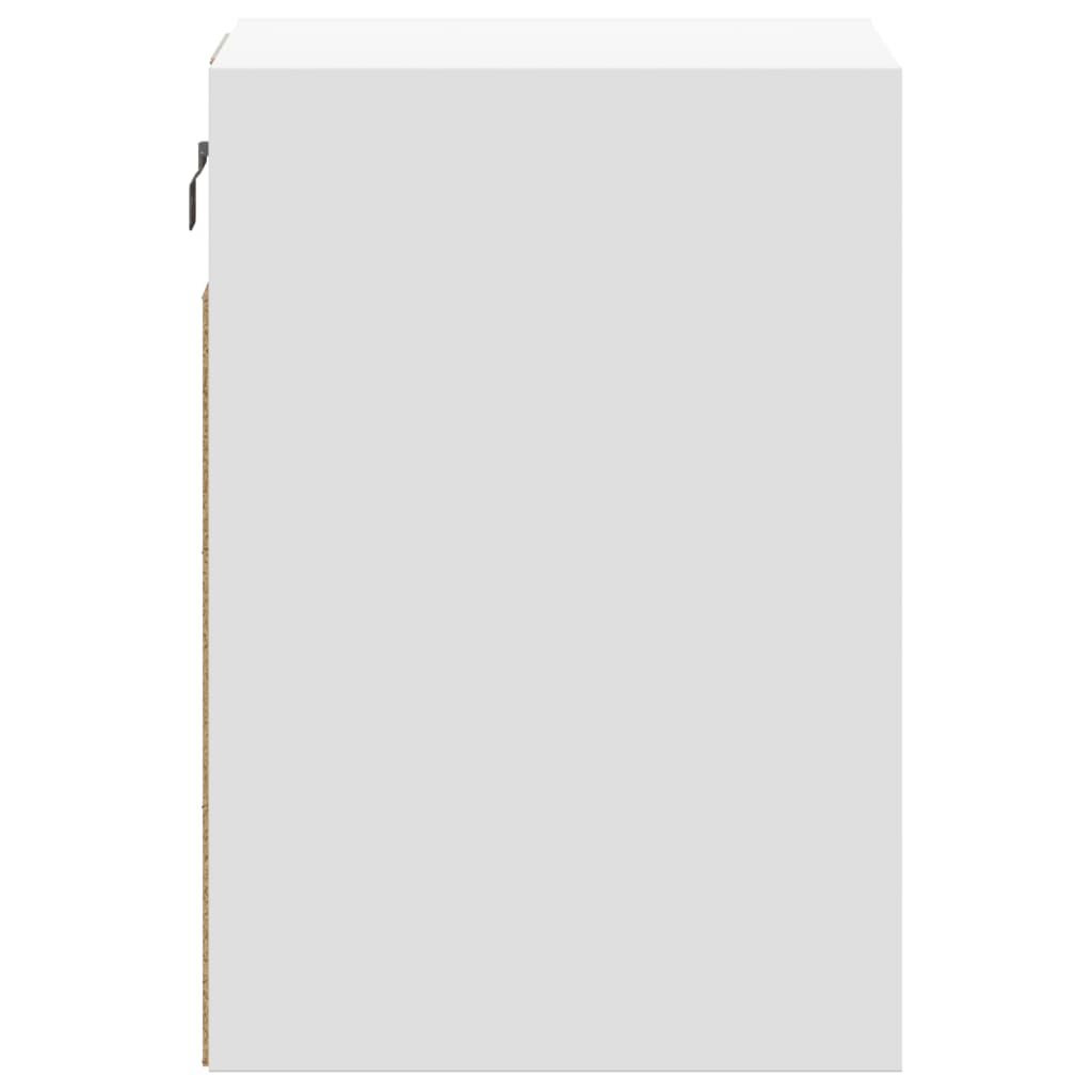 TV Wall Cabinet with LED Lights White 41x31x45 cm