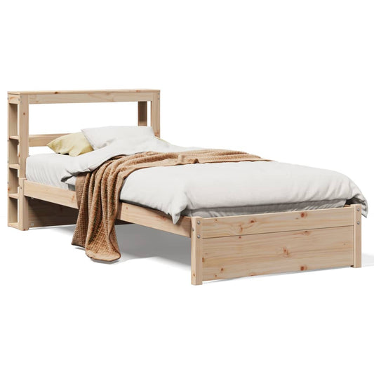 Bed Frame with Headboard without Mattress 75x190 cm
