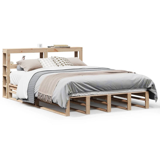 Bed Frame without Mattress 140x200 cm Solid Wood Pine