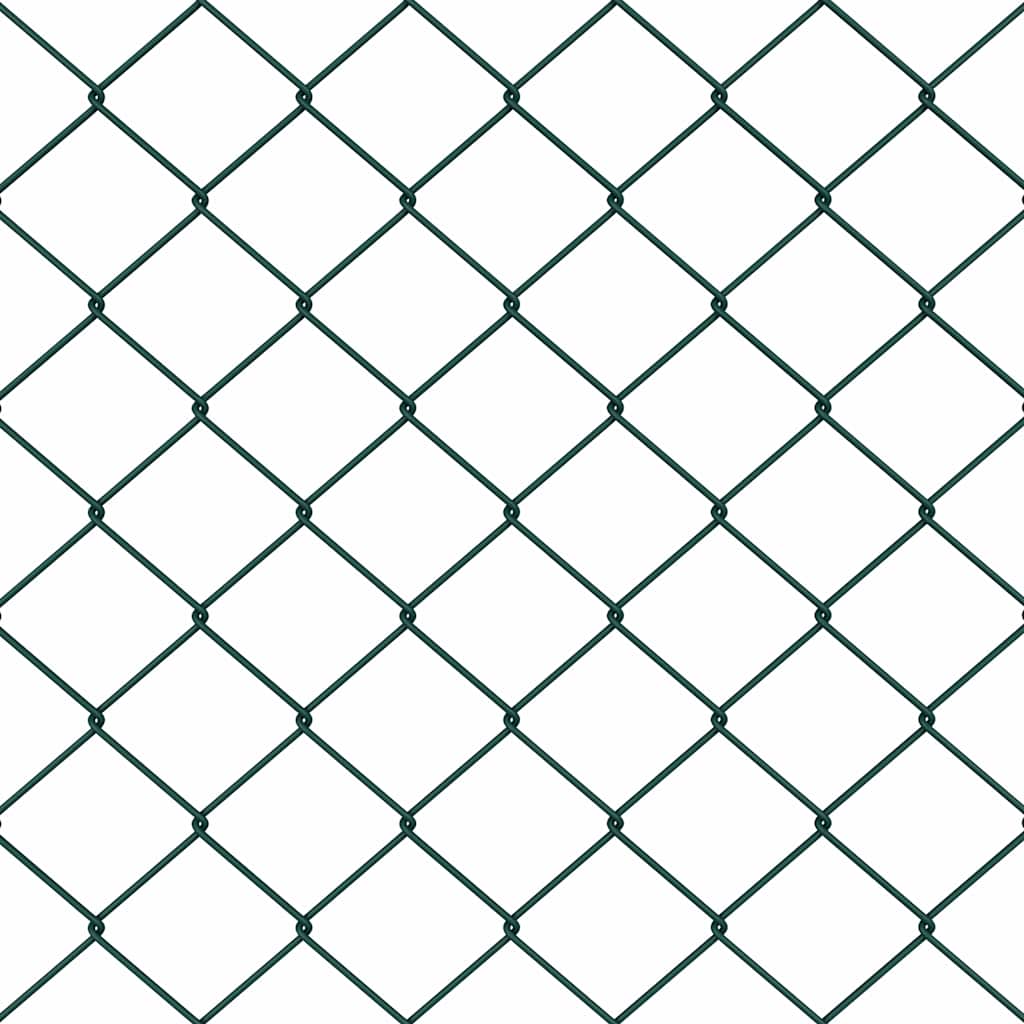 Chainlink Fence with Concrete Base 25 x 0.4 m PVC-Coated Steel