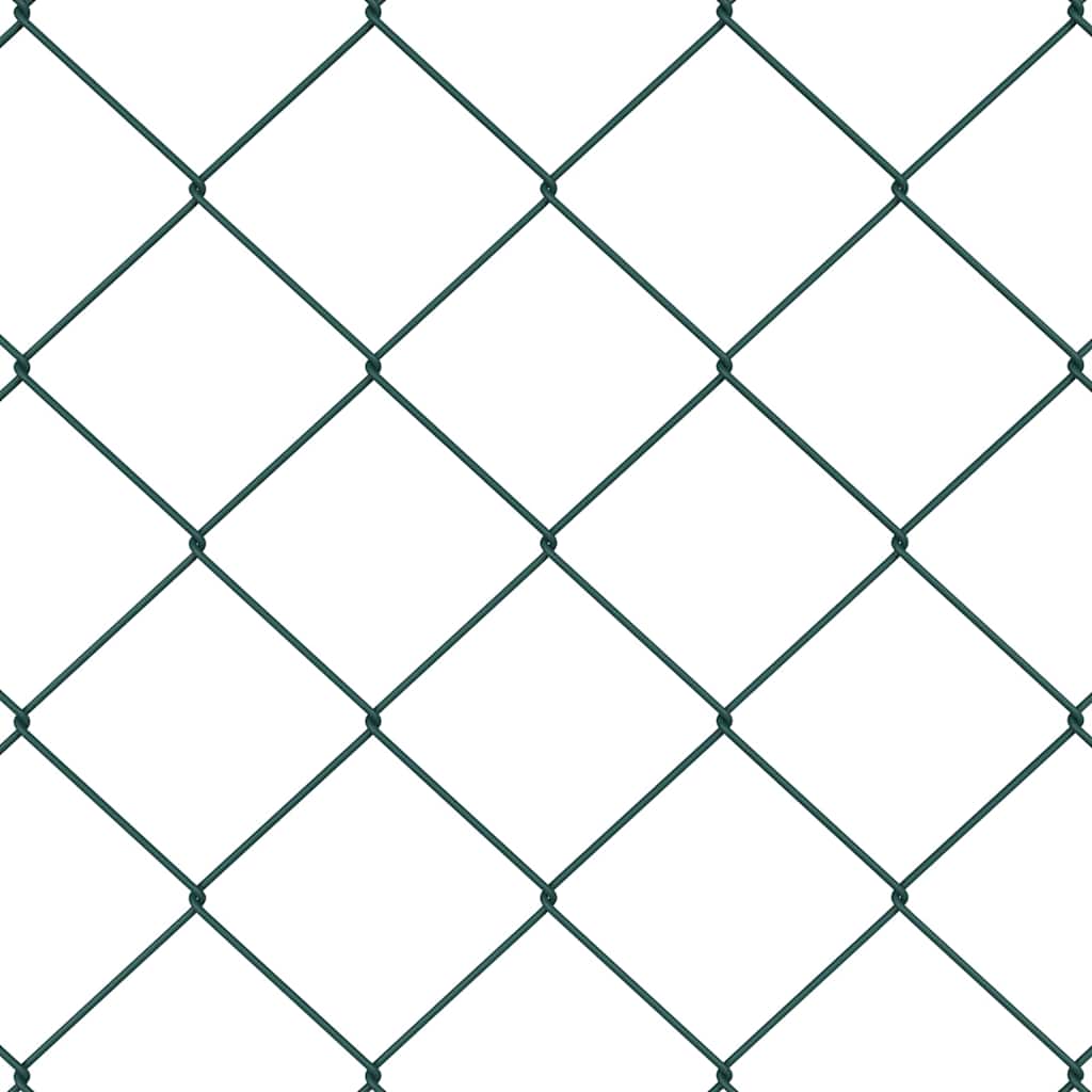 Chainlink Fence with Concrete Base 25 x 1.2 m PVC-Coated Steel