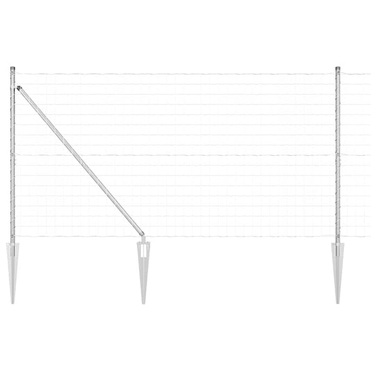 Outdoor Euro Fence with Spikes 10 x 1.2 m Galvanised Steel Mesh
