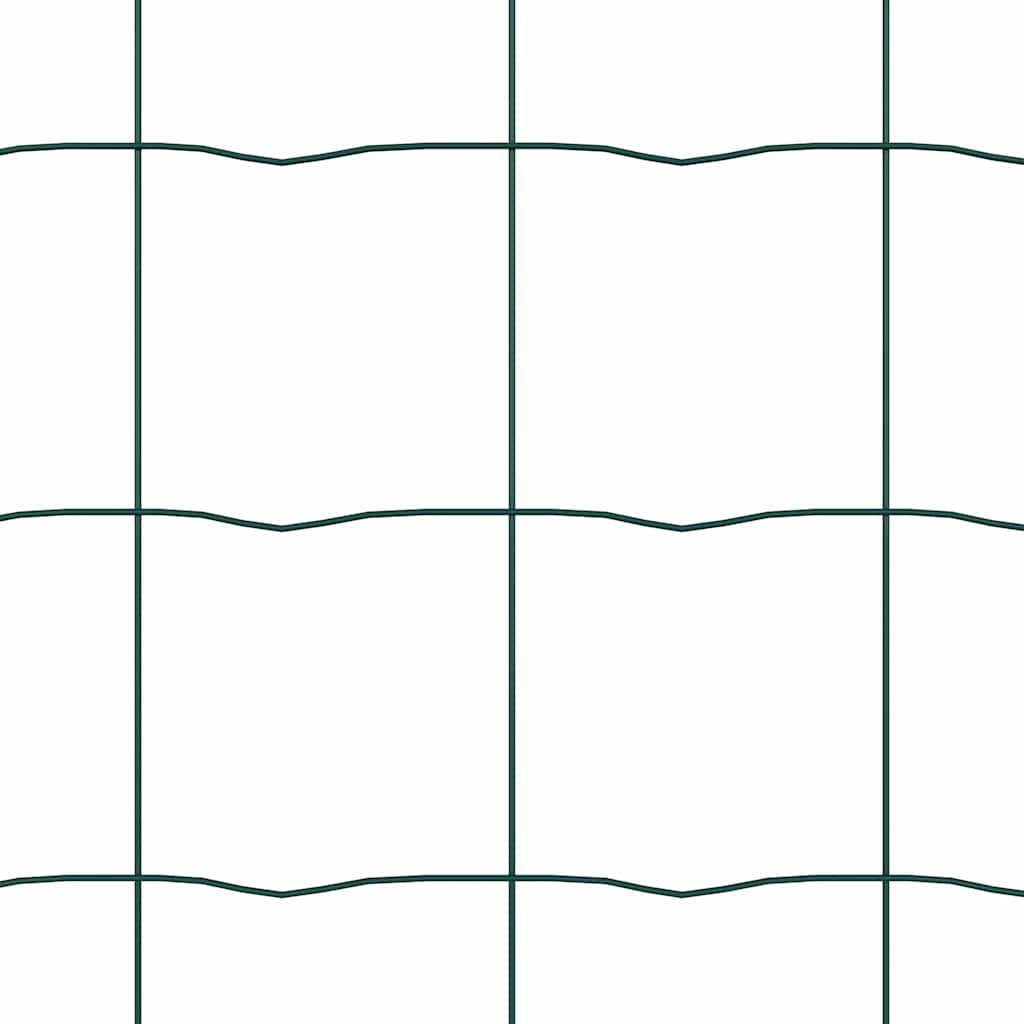 Euro Fence with Concrete Base 10 x 0.4 m PVC-Coated Steel Green