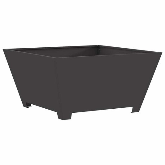 Fire Bowl Black 80 x 80 x 40 cm Weathering Steel