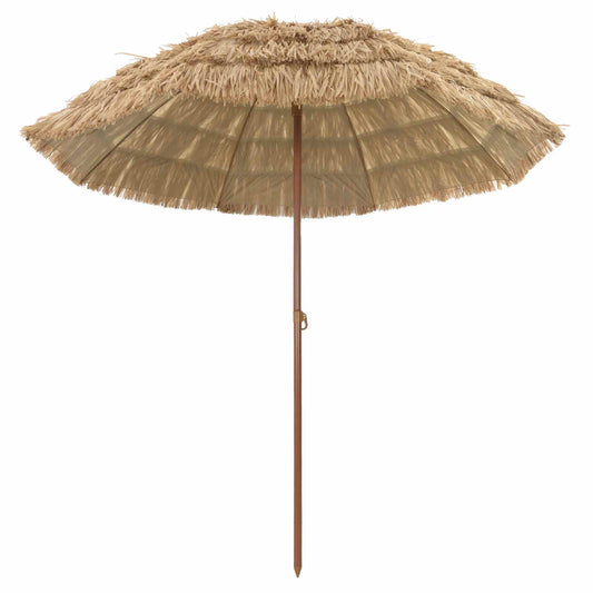 Beach Parasol 205 x 205 x 210 cm Polyester and Steel Natural