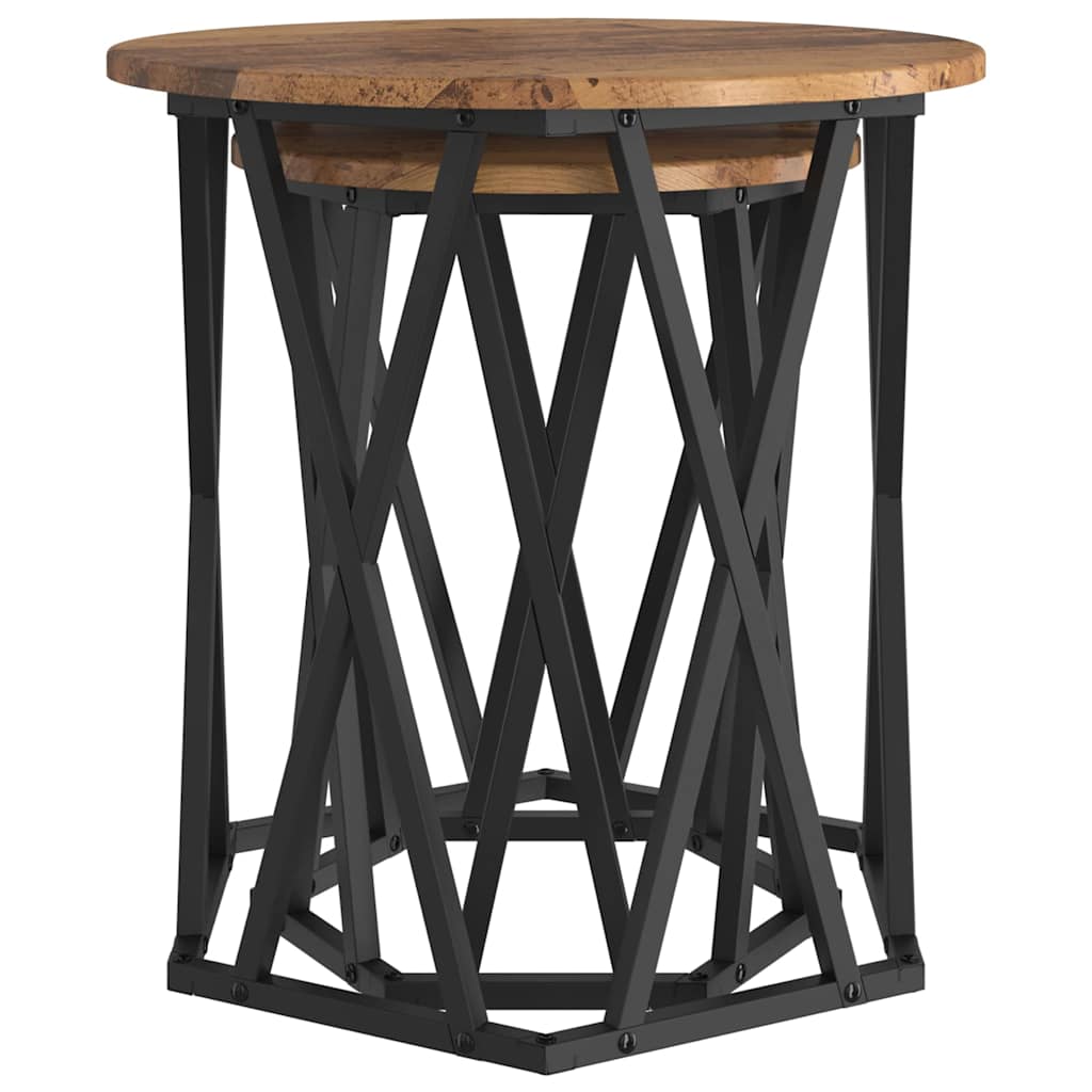 Coffee Table 2 pcs Old wood 50 x 50 x 50 cm