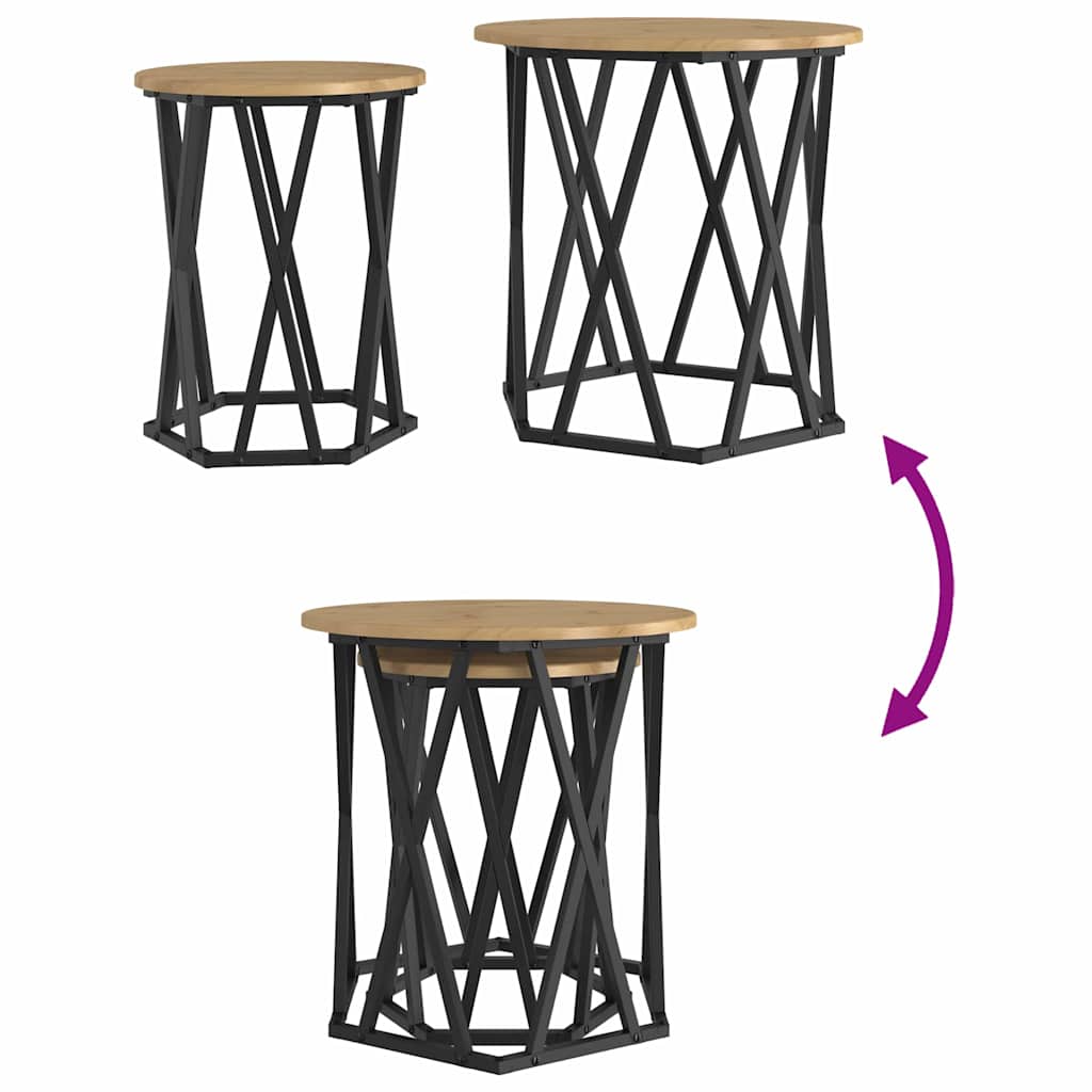 Coffee Table 2 pcs Artisan oak 50 x 50 x 50 cm