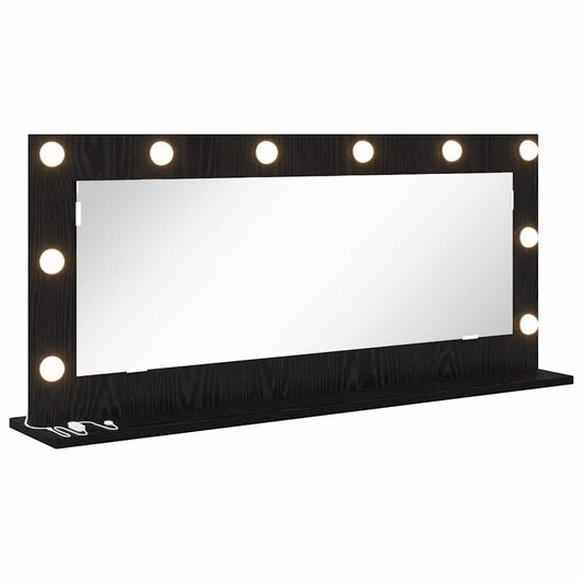 Vanity Mirror Black Oak 100 x 45 x 18 cm Rectangular