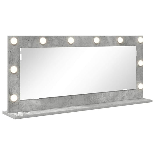 Vanity Mirror Concrete Grey 100 x 45 x 18 cm Rectangular