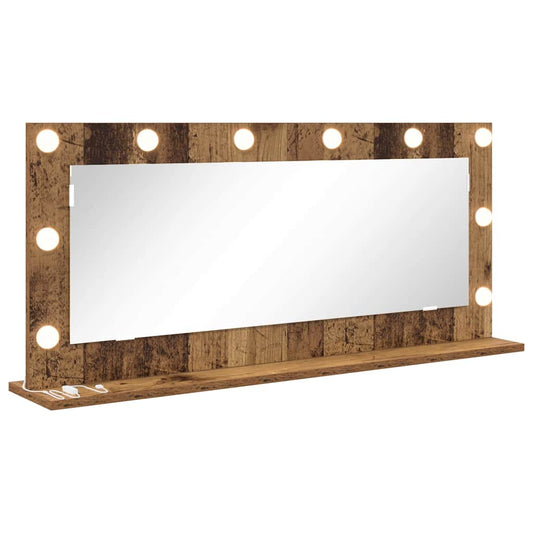 Vanity Mirror Old Wood 100 x 45 x 18 cm Rectangular