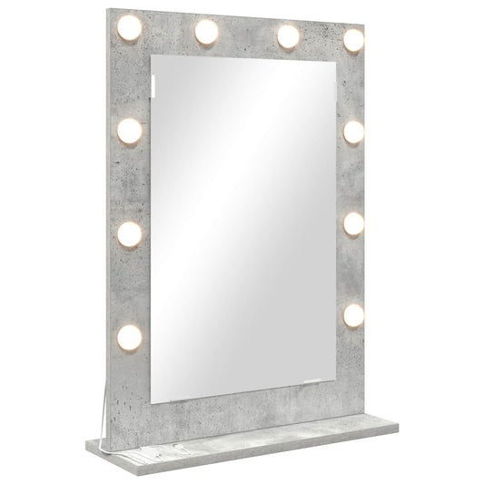 Vanity Mirror Concrete Grey 70 x 50 x 18 cm Rectangular