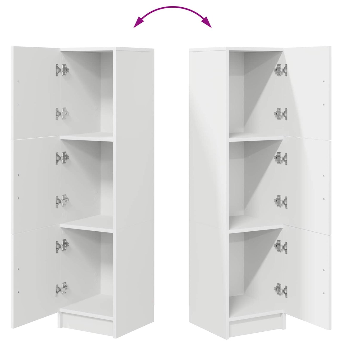 Highboard White 31.5 x 32 x 122.5 cm