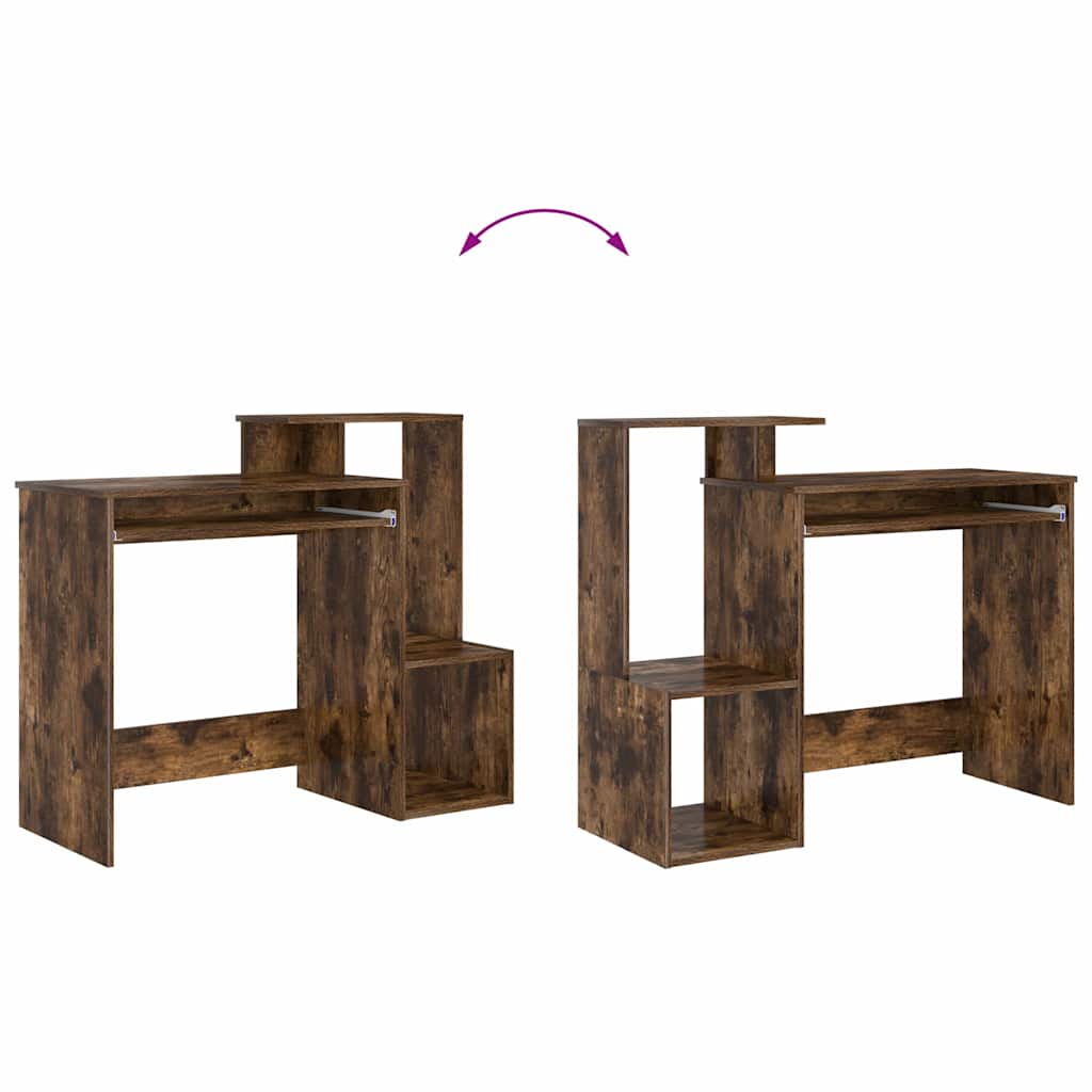Desk Smoked Oak 106 x 41 x 88.5 cm Engineered Wood