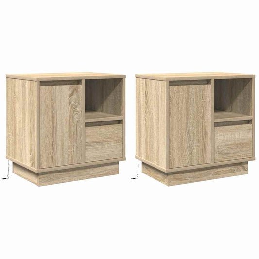 Bedside Cabinet 2 pcs Sonoma Oak 50 x 34.5 x 50 cm
