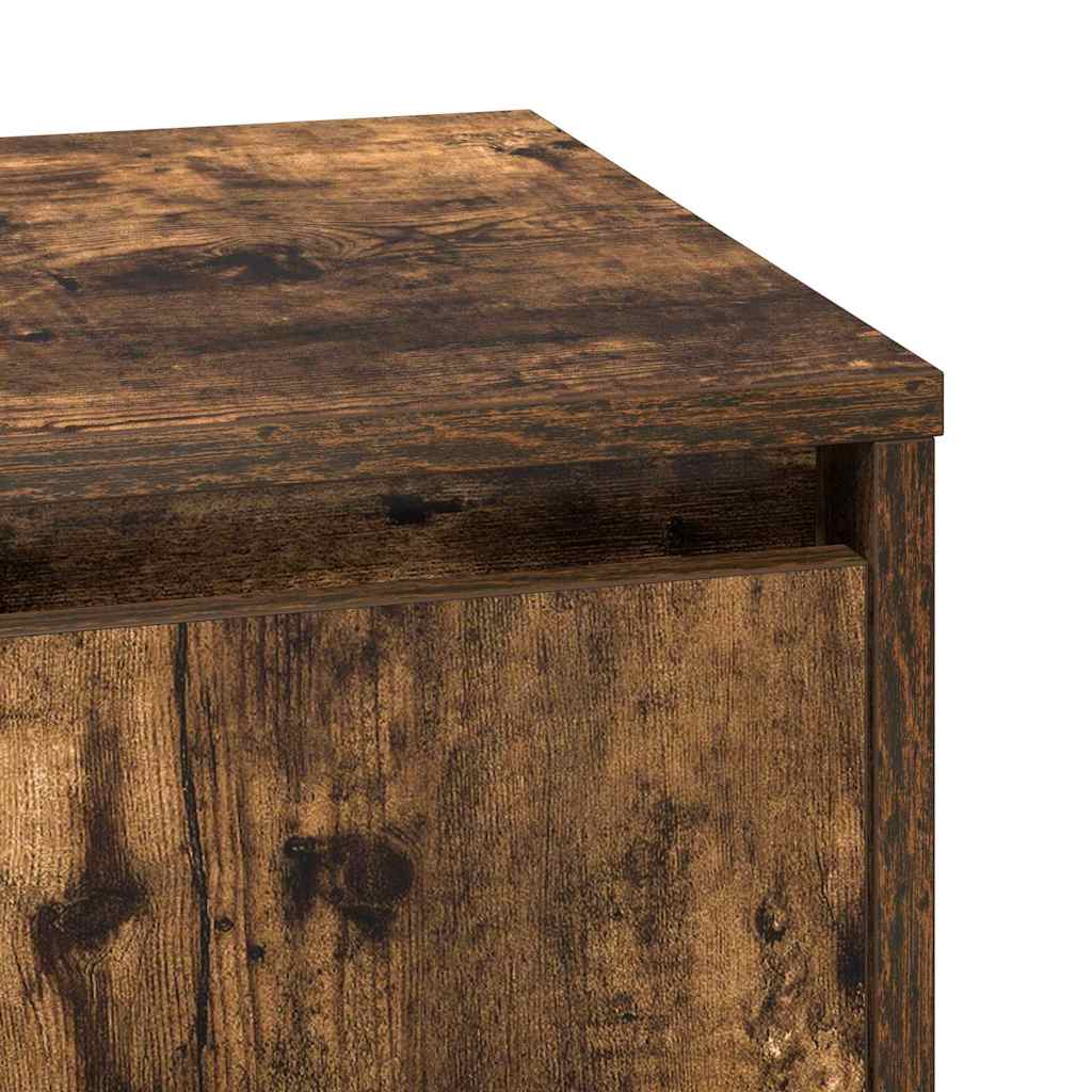 Bedside Cabinet 2 pcs Smoked Oak 39 x 34.5 x 50 cm