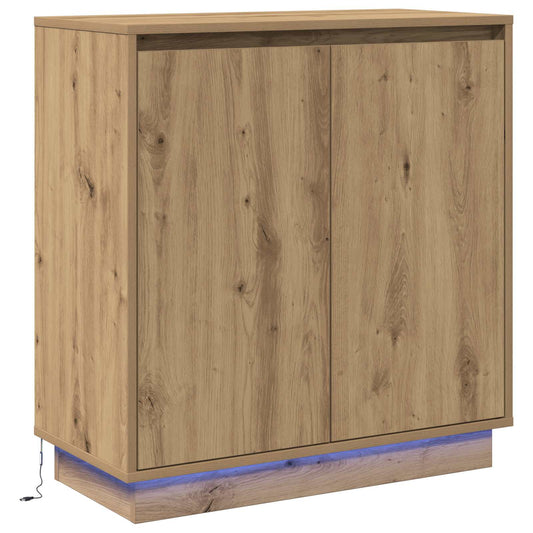 LED Sideboard Artisan Oak 71 x 34.5 x 75 cm Engineered Wood