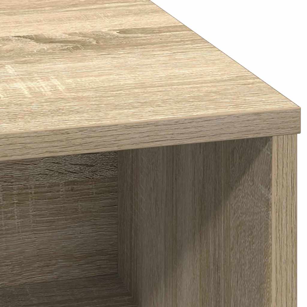LED Sideboard Sonoma Oak 71 x 34.5 x 75 cm Engineered Wood