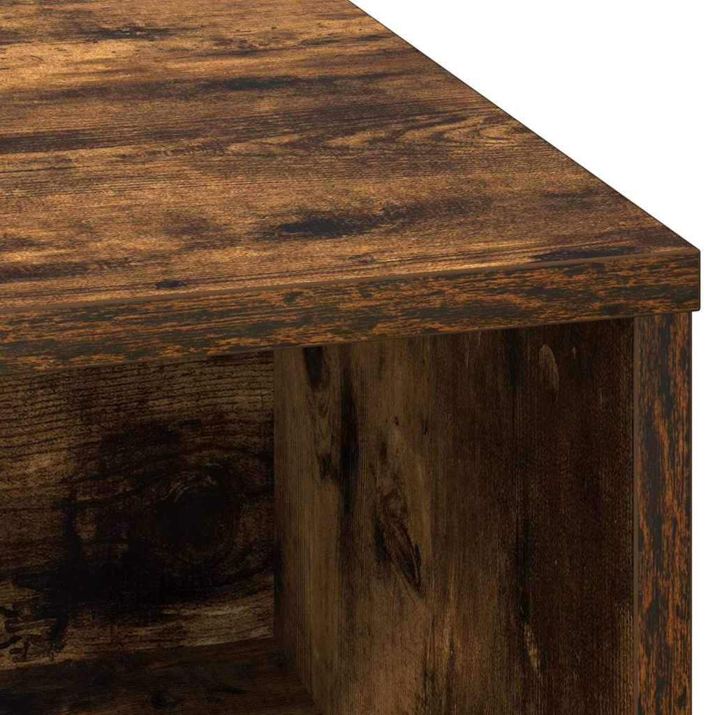 LED Sideboard Smoked Oak 71 x 34.5 x 75 cm Engineered Wood