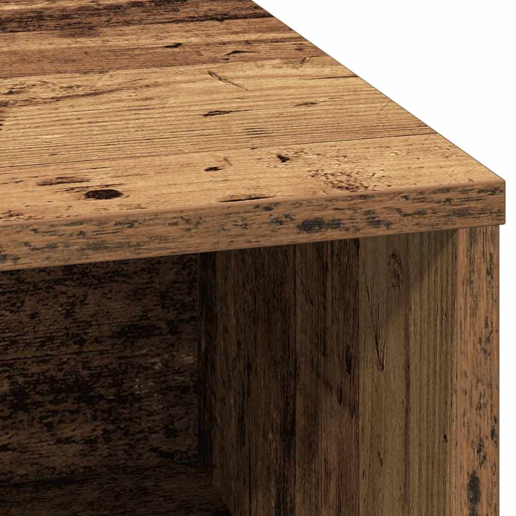 LED Sideboard Old Wood 71 x 34.5 x 75 cm Engineered Wood