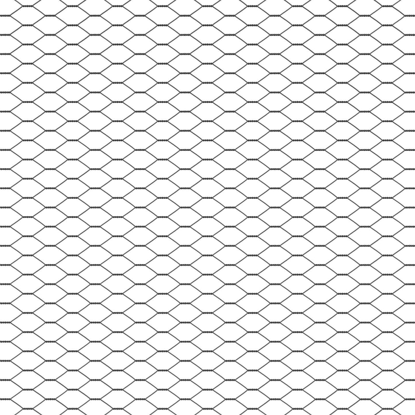 Hexagonal Fence with Post 100 x 1 m PVC-Coated Steel Grey Mesh