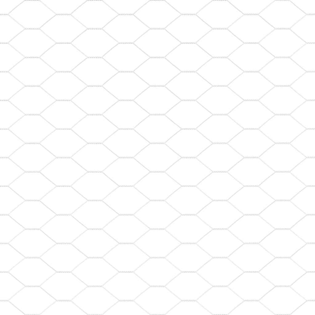 Hexagonal Fence with Post 25 x 0.8 m Galvanised Steel Silver
