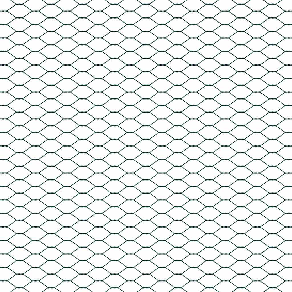 Hexagonal Fence with Concrete Base 10 x 0.5 m PVC-Coated Steel