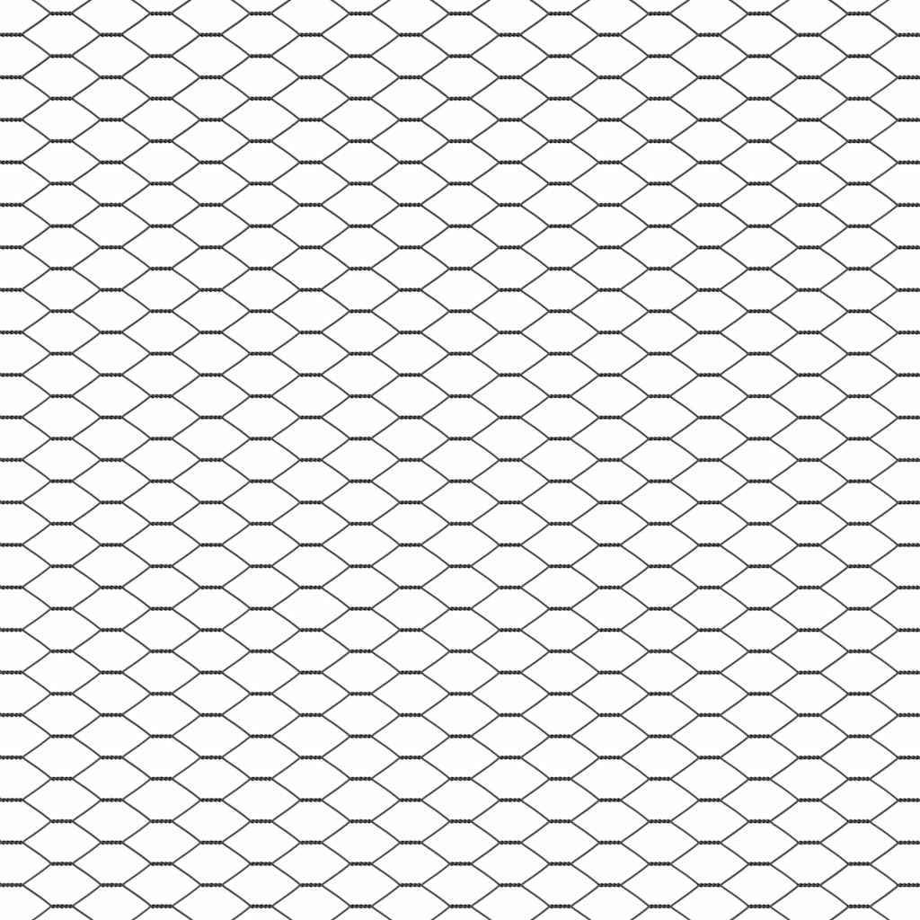 Hexagonal Fence with Concrete Base 100 x 0.5 m PVC-Coated Steel