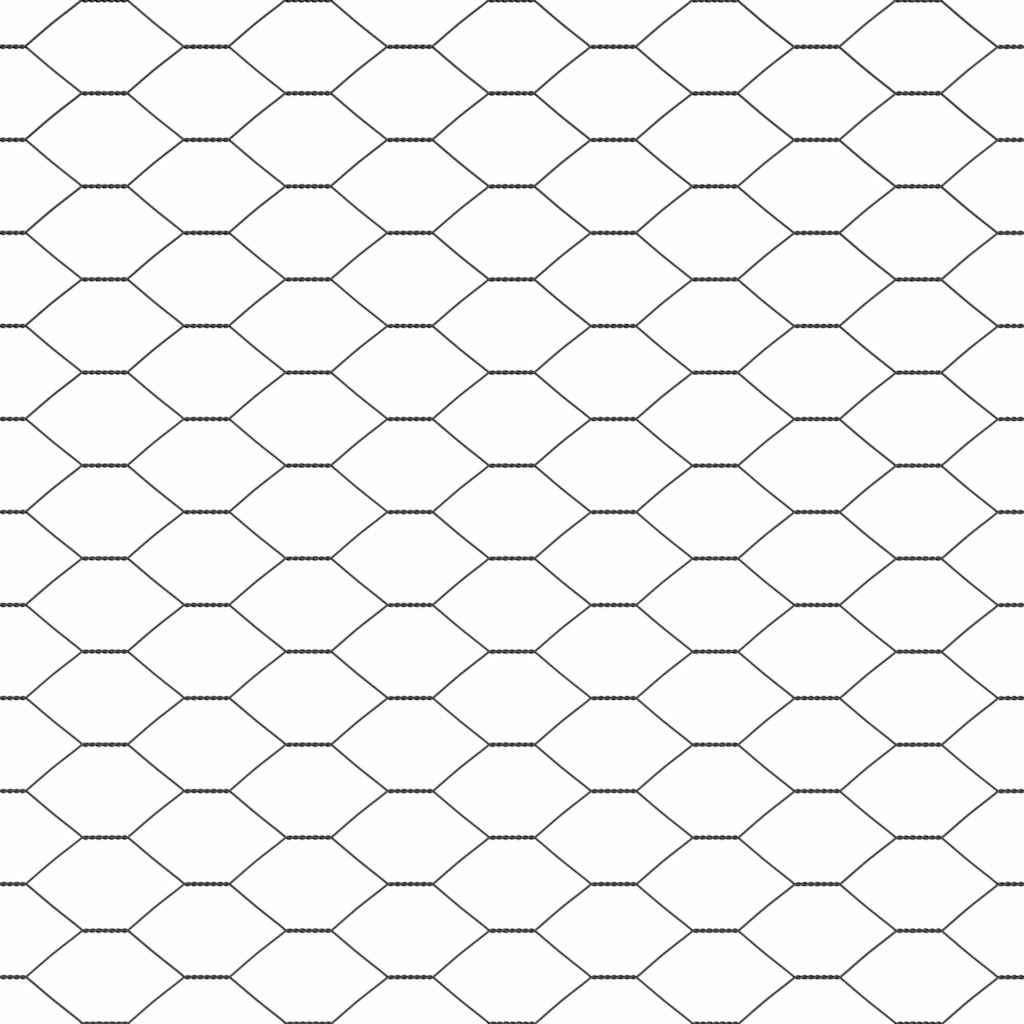 Hexagonal Fence with Concrete Base 100 x 1.6 m PVC-Coated Steel