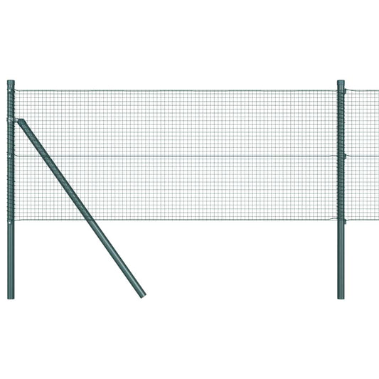 Welded Wire Fence Ground Fix 50 x 0.6 m PVC-Coated Steel Green