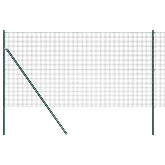 Welded Wire Fence Ground Fix 50 x 1.2 m PVC-Coated Steel Green