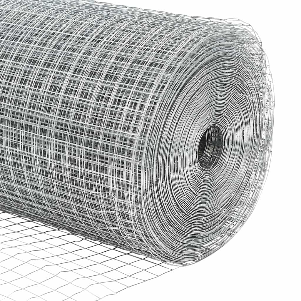 Welded Wire Fence with Spikes 25 x 1.6 m Galvanised Steel Mesh