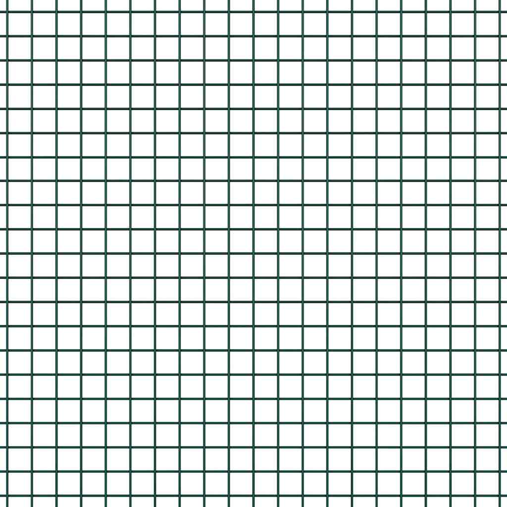 Welded Wire Fence with Concrete Base 50 x 1.2 m Green Mesh