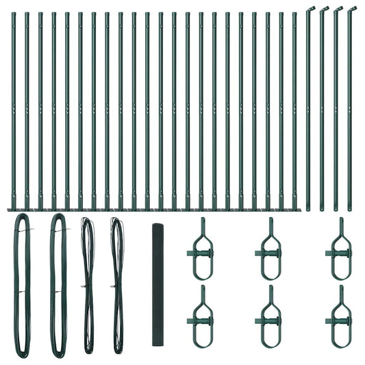 Welded Wire Fence with Concrete Base 50 x 1.5 m