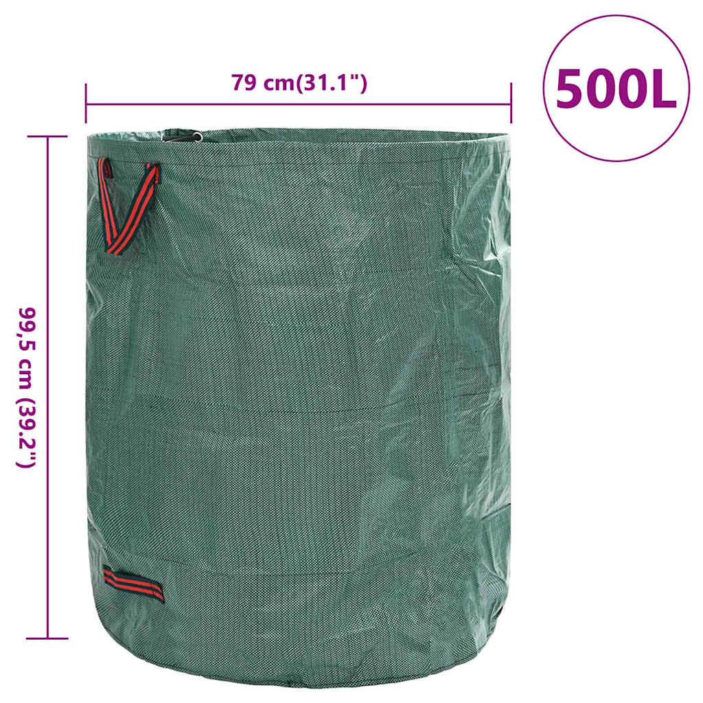 Garden Waste Bags 4 pcs 500 L Green Polypropylene