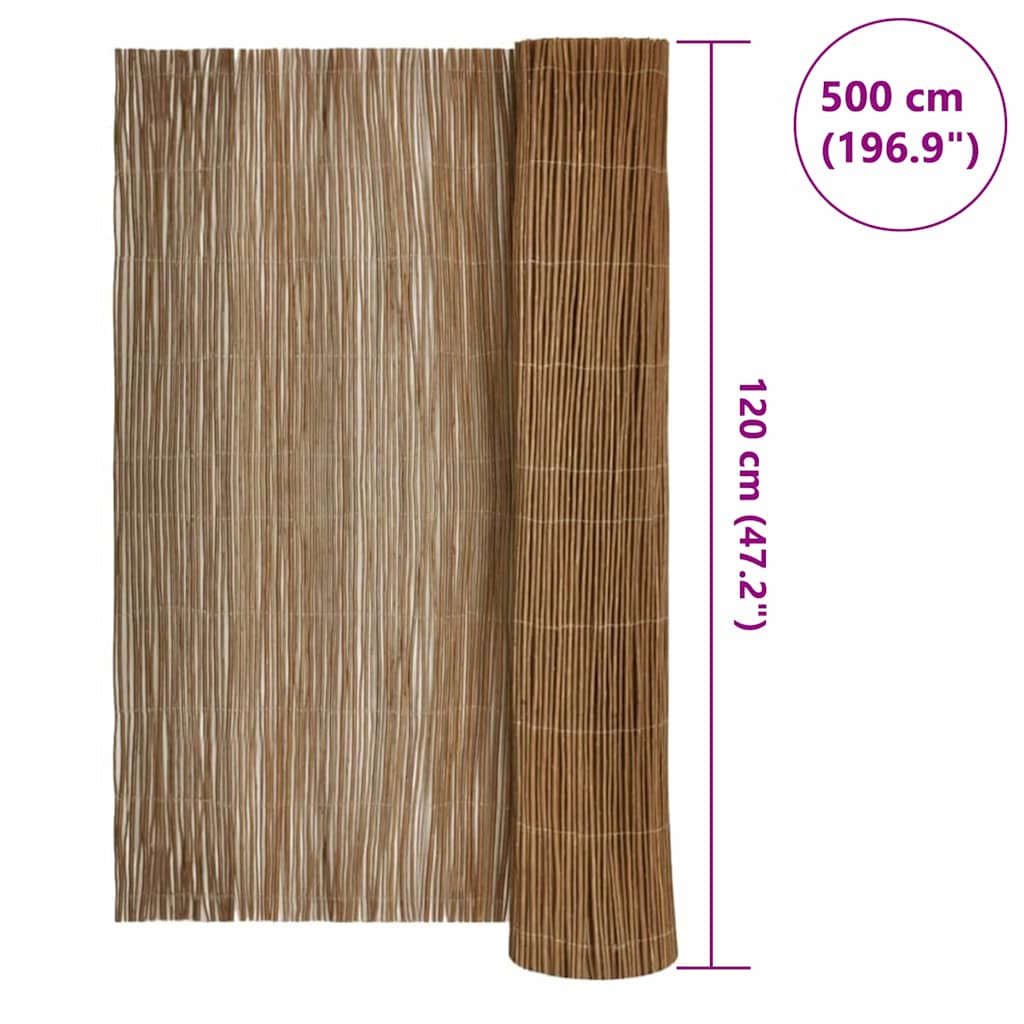 Willow Fence 120 x 500 cm Willow Natural