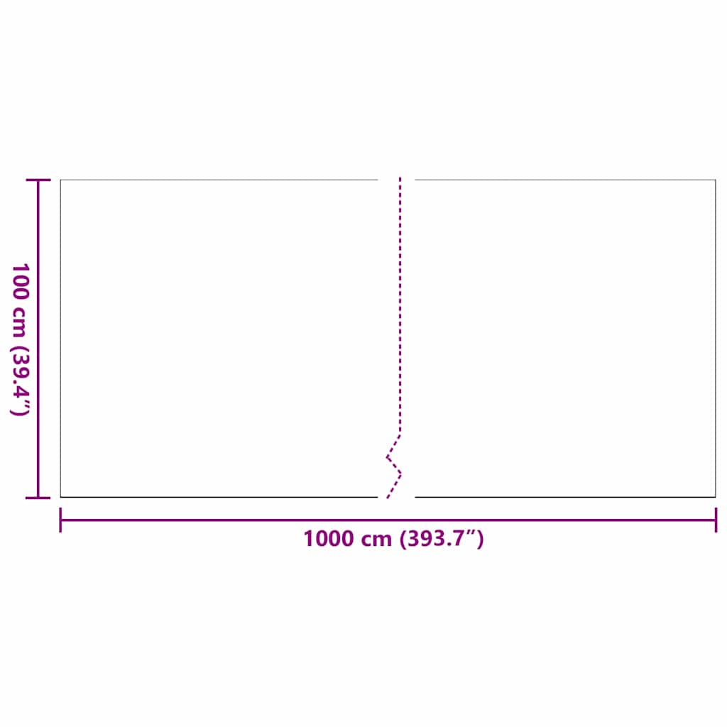 Artificial Grass 1000 x 100 x 3 cm Black PP & PE