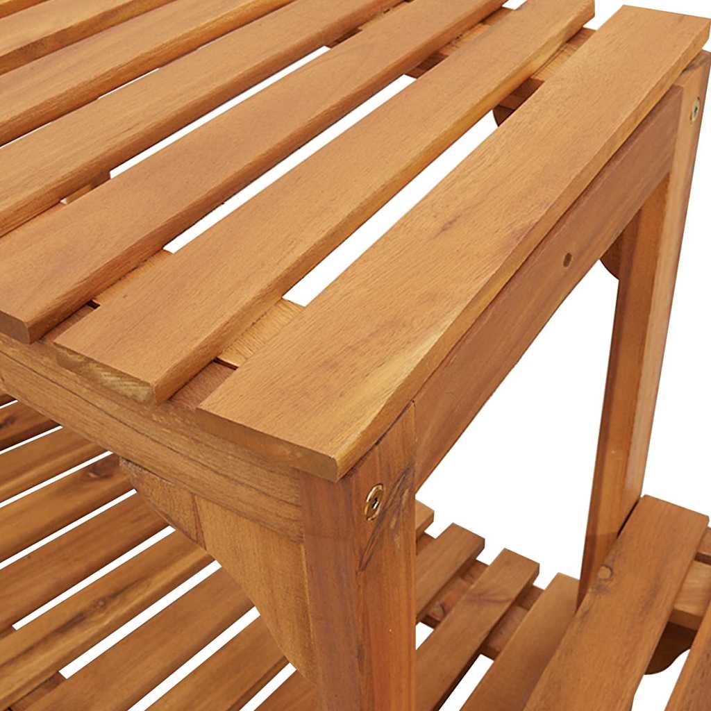 Hot Tub Surround Half-Round Solid Acacia Wood Brown