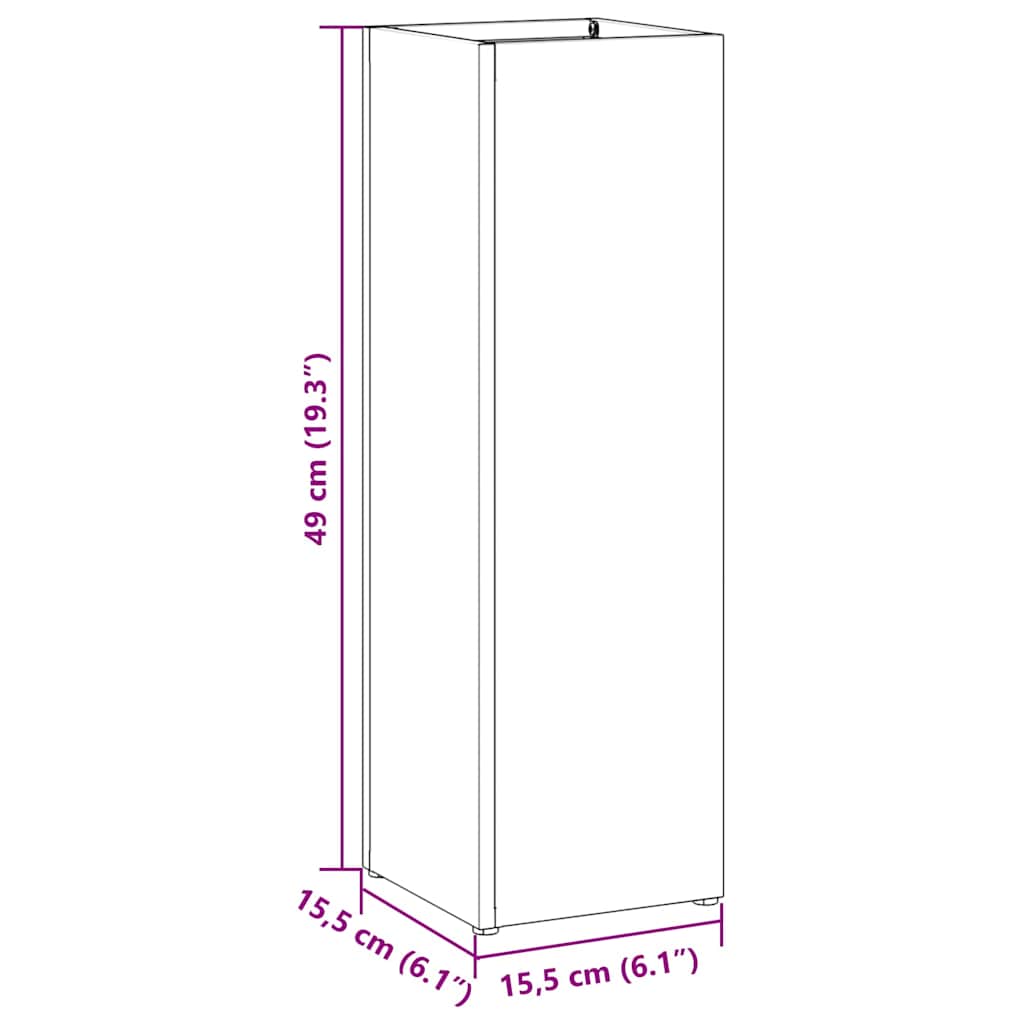 Rain Umbrella Stand Olive 15.5 x 15.5 x 49 cm Steel