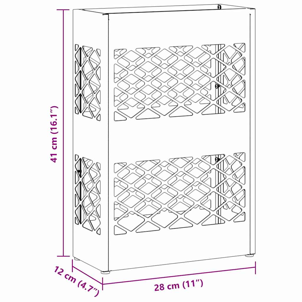 Rain Umbrella Stand Pink 28 x 12 x 41 cm Steel