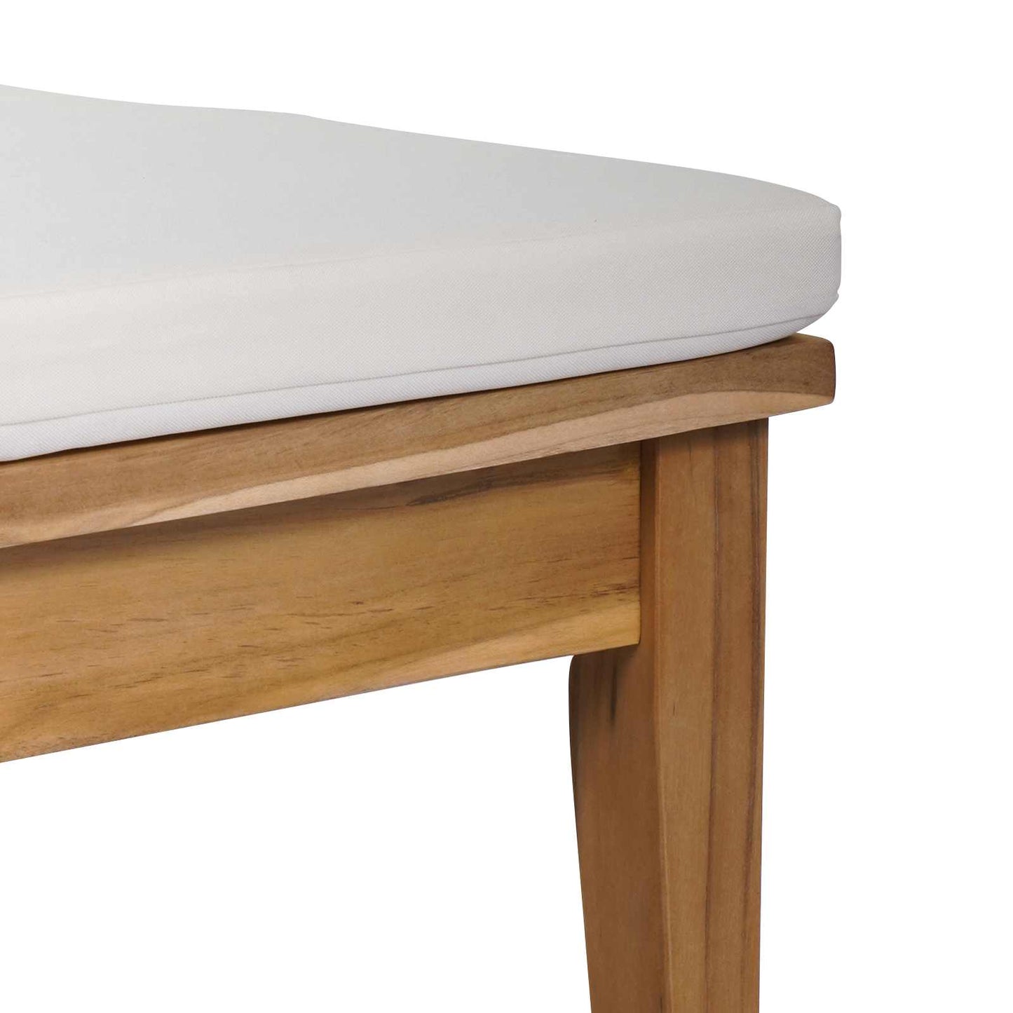 Garden Bench and Table Set 2 pcs Cream and Brown